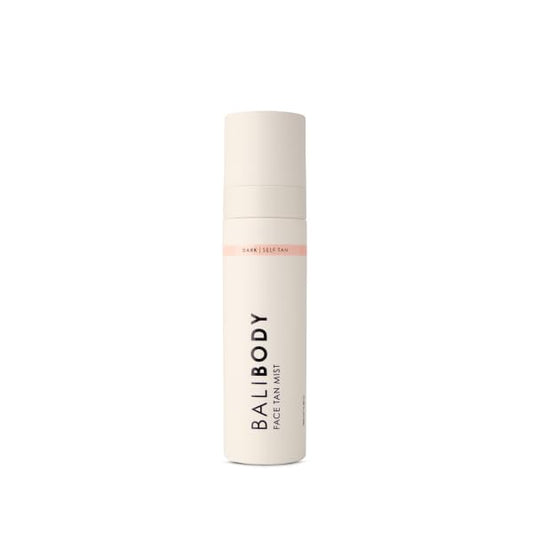 Bali Body Face Tan Mist - Dark Shade | Streak-Free, Fast Drying Facial Self Tanner | Hydrating Soothing Formula for All Skin Types | Vegan, Cruelty Free, Australian Made (100 ml/3.4 fl oz)