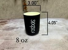 rosbas Black Raspberry Vanilla Soy Wax Candle - 8 oz in Ceramic Jar – Clean Burning, Long Lasting, Boxed, Home Fragrance, Black, Made in USA