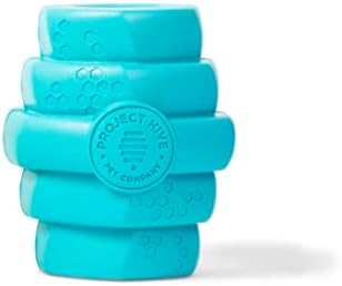 Hive Chew Toy for M/L Dogs – Blue/Soothing Vanilla Scent – Chew, Fetch, & Treat-Dispensing Enrichment Toy, Floats, Made in USA, Pairs with Hive Chew Sticks for M/L Dogs for Longer-Lasting Play