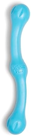 WEST PAW Zogoflex Echo Zwig Squeezy Dog Fetching Stick – Bouncy, Hollow, Squishy Interactive Toy for Puppies, Large Dogs – Floatable Stick, Lightweight Chewy Toy for Catch/Fetch – 13.75”, Aqua Blue