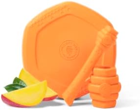 PROJECT HIVE ·PET COMPANY· Dog disc - Great for Fetch - Includes a Lick mat on Back - Floats in Water, Smooth Glide - Made in The USA (Sweet Mango)