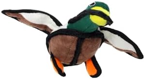 TUFFY - World's Tuffest Soft Dog Toy - Barnyard Junior Duck - Squeakers - Multiple Layers. Made Durable, Strong & Tough. Interactive Play (Tug, Toss & Fetch). Machine Washable & Floats