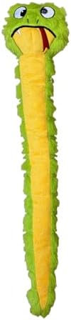 Bite Force -Durable & Strong Dog Toy Slither The Snake with Squeaker, Kevlar-Reinforced for Aggressive Chewers for Small Medium Large Dogs - Green.
