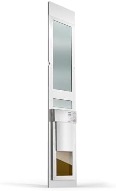 Power Pet WiFi Automatic Sliding Glass Patio Pet Door by High Tech Pet - Pet Operated Dog Door for Cats and Dogs up to 30 lbs. Heavy-Duty Aluminum Frame (75" - 80 1/4"), Safe, Air Tight, Easy Install