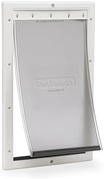PetSafe Plastic Dog & Cat Door, Paintable Frame, Pets up to 100 lbs, Large | Snap-On Closing Panel, Fits Interior/Exterior Doors 1/16-2 in Thick, Easy DIY Install