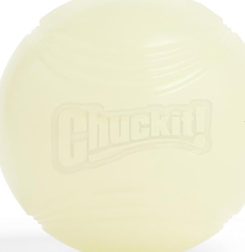 Chuckit! Max Glow Bouncy Ball, Glowin the Dark, Medium 2.5in, 1 Pack