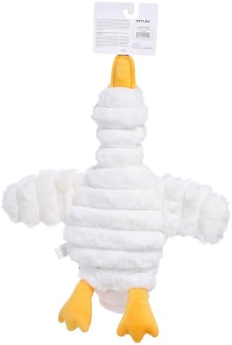 Pet Lou Farm Friends Goose, 16-inches Length, White, Squeak Toy, Plush, Pet Toys and Supplies