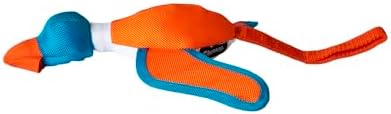 Chuckit! Flying Duck Fetch Slingshot Dog Toy, Orange & Blue – Crinkle Fabric Duck for Outdoor Fetch, Small to Medium Dogs Up to 60 lb – High‑Flight Slingshot Design, Durable Construction – Pack of 1