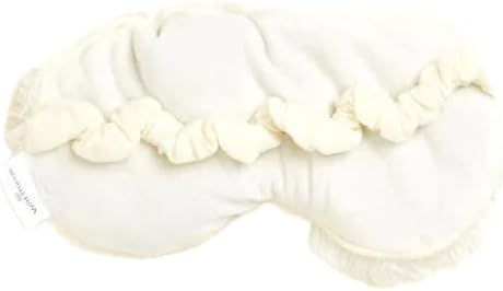 warmies Microwavable Eye Mask for Warmth & Comfort - Heating & Cooling Compress for Calming Relaxation - Weighted & Heated Eye Mask with Scented Lavender for Sleeping - Cream