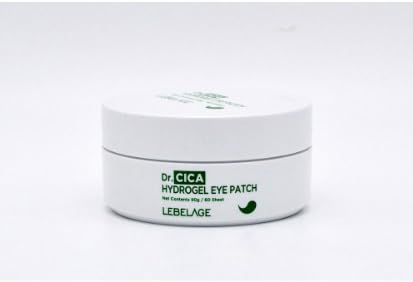 LEBELAGE Eye Patch Hydrogel 60 Sheets | Cooling Hydrogel Under Eye Patches with Gold | Moisturizing Eye Care for Daily Skincare Routine (Cica)