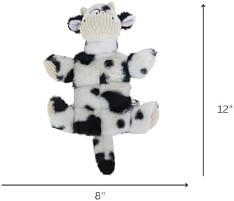 Barnyard Buddy Cow Plush Dog Toy with Tennis Ball Inside