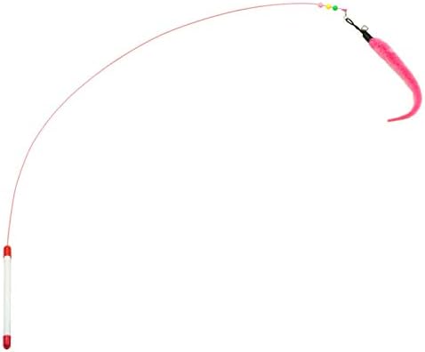 Fashion's Talk Feather Wire Wands Kitten Toys Worm Teaser Wand Cat Toy with Replacement Pack