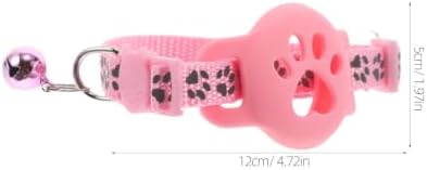 Zerodeko 3pcs Reflective Cat Tracker Collar Holder with Bell for Kittens and Puppies, Comfortable Nylon and Silicone Material, Precise Location Tracking for Outdoor Use