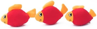 ZippyPaws - Sea Buddies Burrow, Interactive Squeaky Hide and Seek Plush Dog Toy - Fish Miniz, 3 Pack