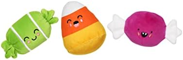 Pearhead Plush Halloween Candy Dog Toys, Set of 3