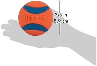 Chuckit! Ultra Ball Dog Toy, Durable Rubber, XL 3.5-in, 3.5" L x 3.5" W x 3.5" H (Pack of 12)