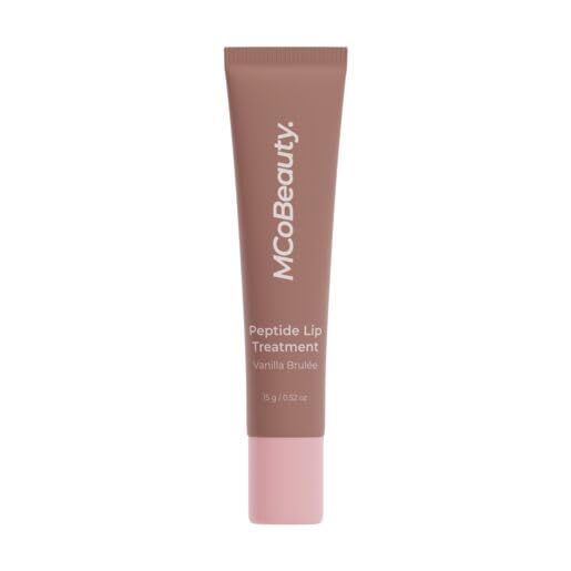MCoBeauty - Peptide Treatment - High Gloss Lip Plumper with Peptides and Shea Butter - Nude Beige Shade - Plumps and Smooths - Softens Appearance of Dry Lips - Lip Glosses - Stocking Stuffers