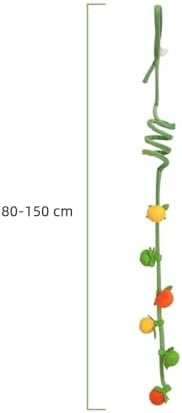 3Pcs Cat Spring Toys with Ball ，Fruit Design， Hanging Kitten Toys Pets ，Interactive Toy Cat Ball Toys with Bell ，Long Tail Elastic Soft Plush Cat Toys for Indoor Kitten and Cats (Fruit, 3pcs)