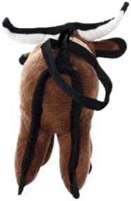 TUFFY - World's Tuffest Soft Dog Toy - Barnyard Junior Bull - Multiple Layers. Made Durable, Strong & Tough. Interactive Play (Tug, Toss & Fetch). Machine Washable & Floats