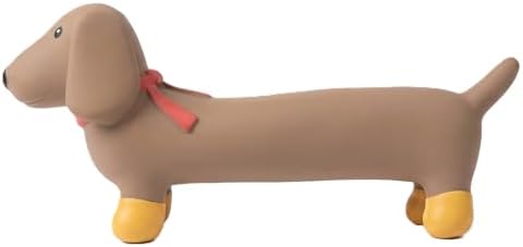 Fuzzl Sizzles Latex Dachshund Dog Toy – Large Brown Sausage Dog – Squeaky Durable Latex Chew Toy for Medium and Large Dogs Rubber Toys