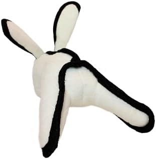 TUFFY - World's Tuffest Soft Dog Toy - Barnyard White Rabbit - Squeakers - Multiple Layers. Made Durable, Strong & Tough. Interactive Play (Tug, Toss & Fetch). Machine Washable & Floats