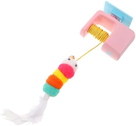 LALAFINA Smart Retractable Electric Cat Teaser for Kittens, Pink Hanging