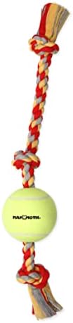 Mammoth Flossy Chews Tug with BIG 6-Inch Tennis Ball, X-Large, 36-Inch, Assorted Multicolor (51100F)