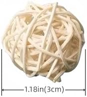 HANZE Rattan Balls,Sepak Takraw, Vine Ball, Parrot Chew Toy and Stimulation Ball Set (Set of 30)