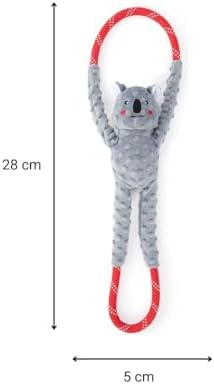 ZippyPaws RopeTugz Durable Dog Pull Rope Toy - Koala