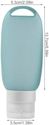 Refillable Silicone Travel Bottle for Dog 3oz (90ml) | Small Refillable Squeeze Bottles with Carabiner | Food-Safe Material