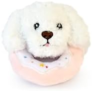 Donut Squeaky Dog Toys,Interactive Durable Puppy Chew Ring Toy,Tough Puppy Teething Toys for Small, Medium, & Large Dogs,Cute Donut Rings Gift for Different Dogs (Bichon Frise Donut)