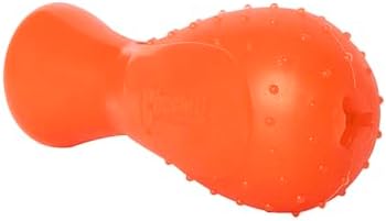 Chuckit! Bones Crunch Drumstick Treat Puzzle Dog Toy, Medium, Orange – Turkey‑Scented Drumstick‑Shaped Chew & Treat Puzzle Toy for Dogs 20–50 lb – Crunch Sound & Treat Stuffing– Pack of 1