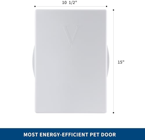 Snap-On Closing Panel for PetSafe Extreme Weather Dog Doors (Panel Model 700-1099 ONLY) – Medium Size 15" x 10.5" – White Pet Door Cover