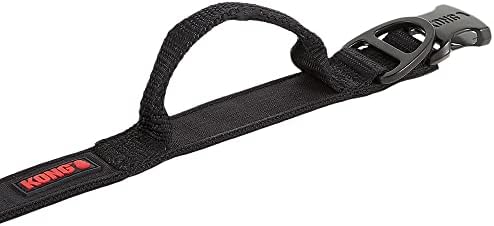 KONG Ultra Durable Padded Comfort Handle Dog Collar (Medium, Black)