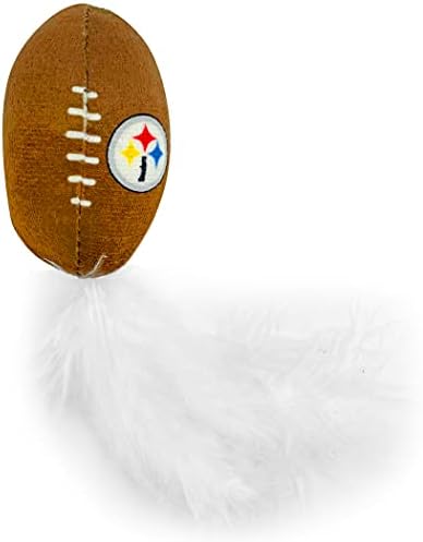 BEST PLUSH CAT TOY NFL PITTSBURGH STEELERS Complete Set of 3 piece Cat Toys filled with Fresh Catnip. Includes: 1 Helmet Cat Toy, 1 Football Cat Toy with Feathers & 1 Beer Bottle. Beautiful Team LOGOS