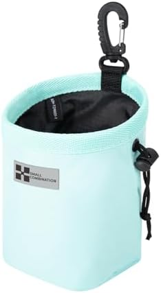 Dog Treat Pouch,Portable Puppy Dog Training Treat Bag,Hand Free Dog Walking Bag,Pet Feed Snack Reward Pocket,Dog Food Dispenser for Pet Puppy Travel or Outdoor Use (Aqua Green)