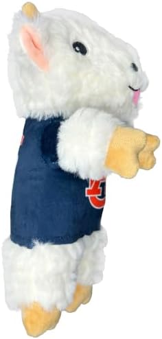 Pets First NCAA Auburn Tigers Goat Plush Toy for Dogs and Cats with Squeaker, Wearing a Team Jersey! Fun & Sporty Goat Shaped Dog Chew Toy, Interactive Pet Toy