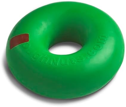 Goughnuts Dog Chew Toys Rubber Ring Indestructible Dog Chew Toys for Extreme Aggressive Power Chewers |for Large Dogs 100+ Pounds |Large (L) Size, Green Rubber