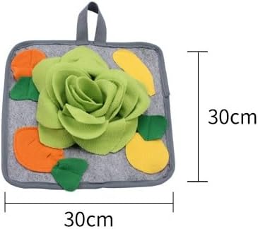 Rabbit Foraging Mat, Rabbit Toy 11.8"x11.8" Rabbits Snuffle Mat Machine Washable Polar Fleece Funny Interactive Nosework Feeding Mat Treat Dispenser for Bunny Guinea Pigs Ferrets Chinchillas
