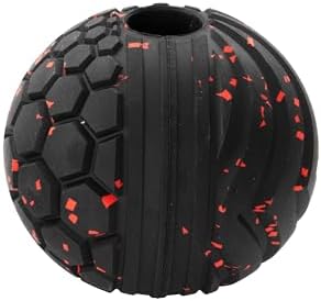 Chew King Supreme Durable Rubber Dog Ball for Aggressive Chewers, Treat-Dispensing Heavy-Duty Chew Toy with Safety Air Vent, Interactive Dog Toy for Training & Enrichment, Medium 3" Fetch Ball