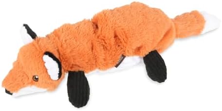P.L.A.Y. Cute Plush Dog Toys - Forest Friends Critter Themed Durable Squeaker Crinkle Chew Toy, Great for Puppies & Small, Medium, Large Dogs - Machine Washable, Recycled Materials (Fox)