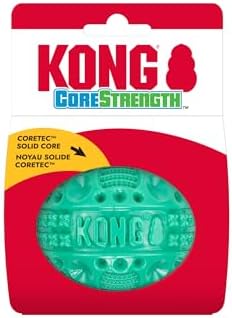 KONG CoreStrength Dog Toy – Ball – Durable Tough Chew Toy for Medium & Large Dogs – Textured Dental Chew for Teeth & Gums – Fetch & Interactive Play