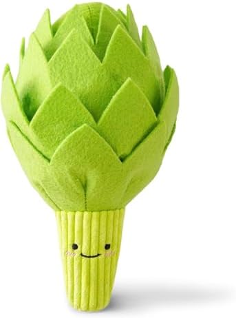 Artichoke Snuffle Toy for Dogs, Interactive Dog Treat Puzzle, Puppy Plush Chew Toy, Machine Washable Dog Enrichment, Made of Recycled Materials, All Breed Sizes, Artichoke
