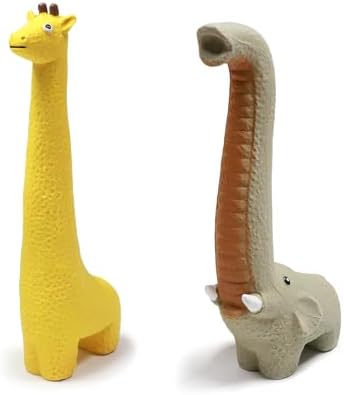 SCHITEC Latex Squeaky Dog Toys, Animal Toy Set for Small Puppies & Medium Breed Dogs, Interactive Puppy Play for Boredom Relief