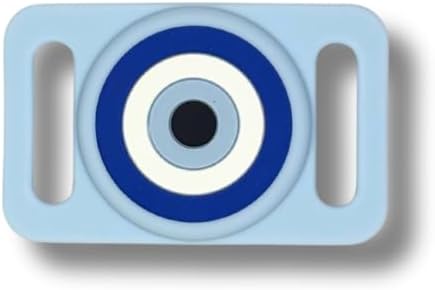 Two Tails Evil Eye Dog Collar Holder Compatible with Apple AirTag