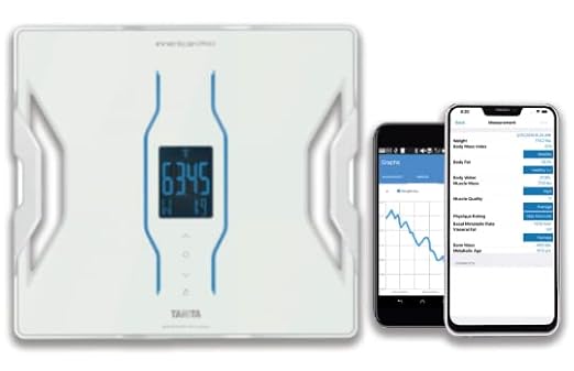 Tanita RD-953 InnerScan PRO Bluetooth Body Composition Monitor Multi Frequency Smart Scale - 11 Measurements - Japan Technology Color Display Weight Fat BMI Muscle Bone Water