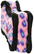 TUFFY - World's Tuffest Soft Dog Toy - Junior Bone -Squeakers -Multiple Layers. Made Durable, Strong & Tough.Interactive Play(Tug, Toss & Fetch). Machine Washable & Floats (Pink Leopard, Bone2 2 Pack)