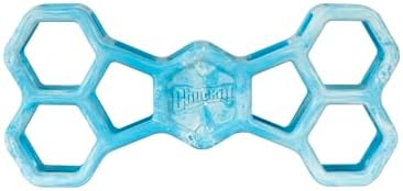 Chuckit! Holee Roller Dog Treat Puzzle Bone, Large, Blue – Interactive Treat & Chew Puzzle Toy for Dogs 60–100 lb – Durable Rubber Bone‑Shaped Fetch Toy for Mental Stimulation – Pack of 1