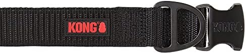 KONG Max HD Ultra Durable Neoprene Padded Dog Collar (Medium, Black)