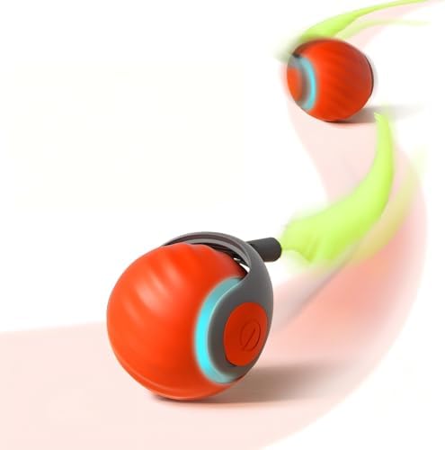 Petgravity Speedy Sprint Ball Toy for Cat Type-C Rechargeable Interactive Cats Toy (Orange 2.0)
